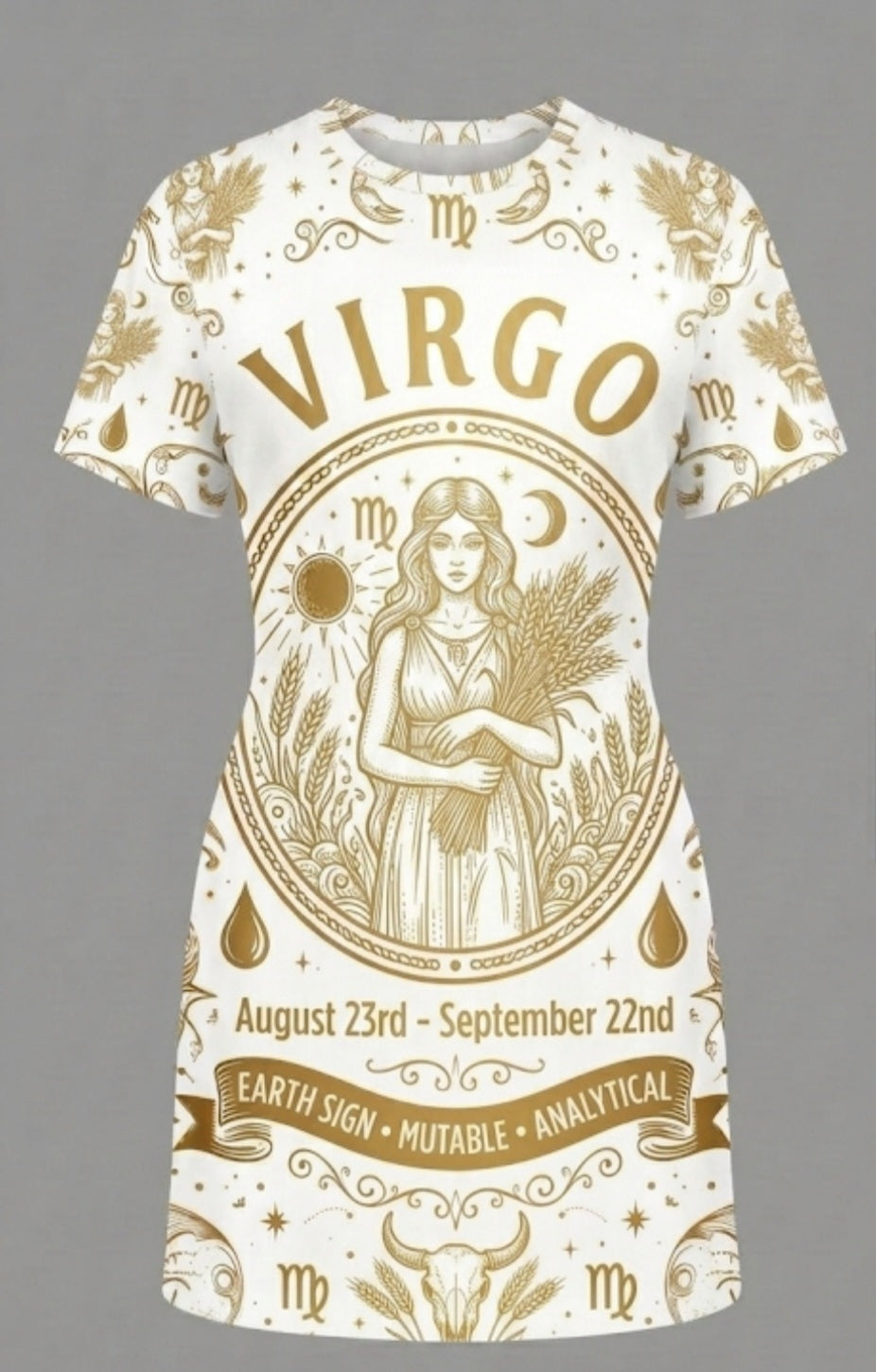 Golden Zodiac Sign Dress Collection