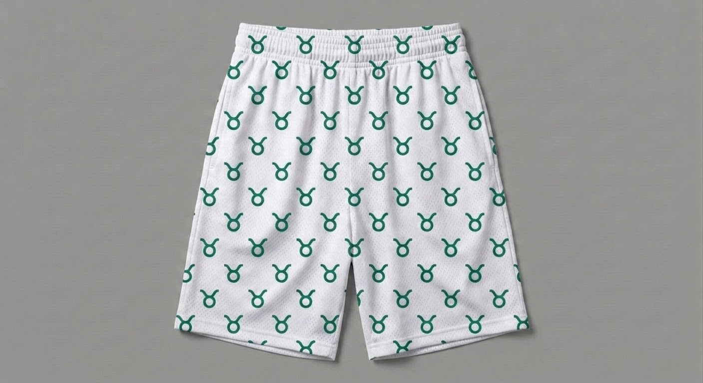 Zodiac Print Basketball Shorts