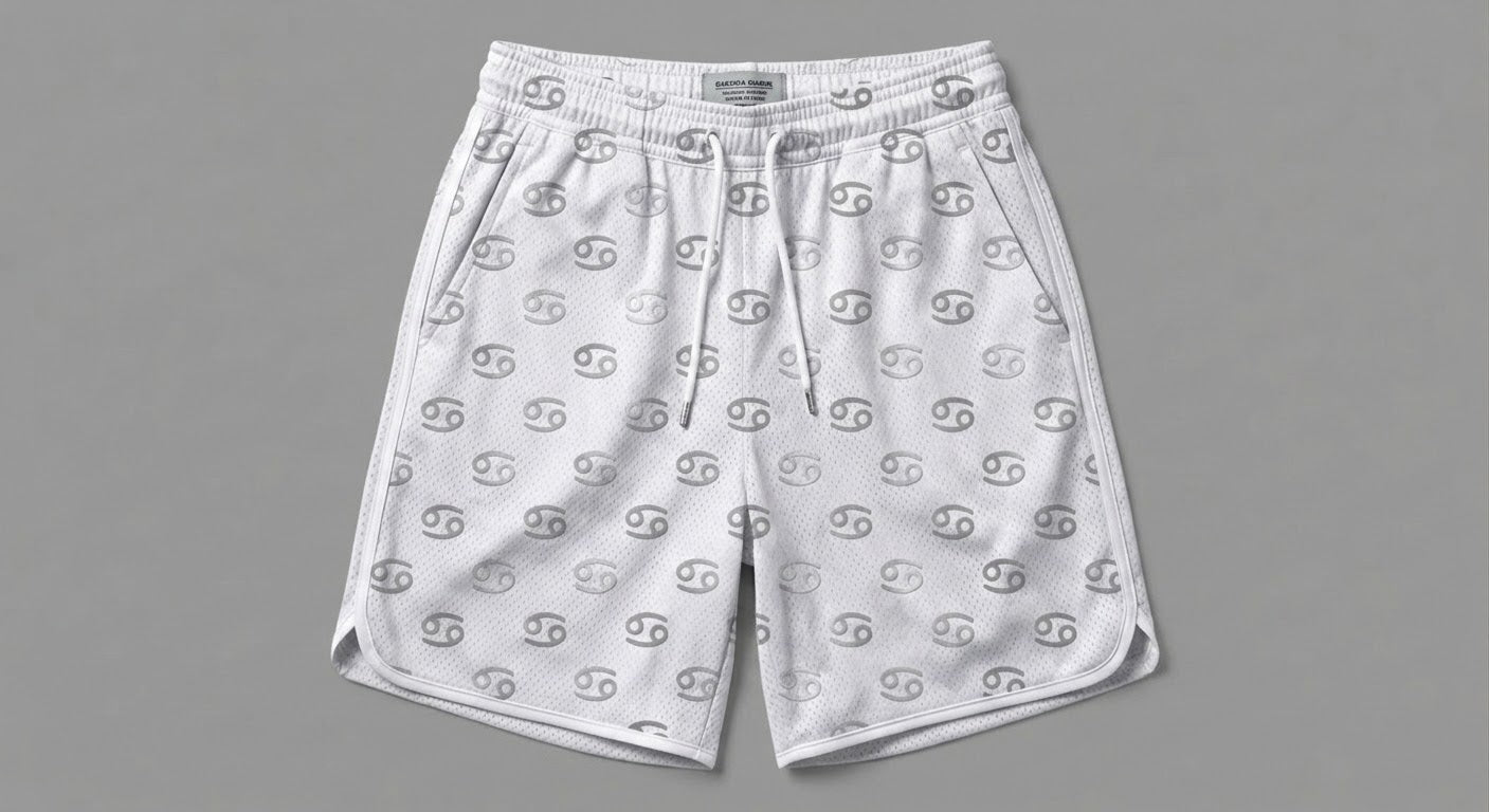 Zodiac Print Basketball Shorts