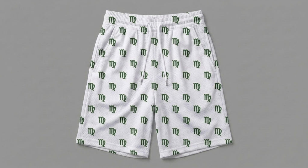 Zodiac Print Basketball Shorts