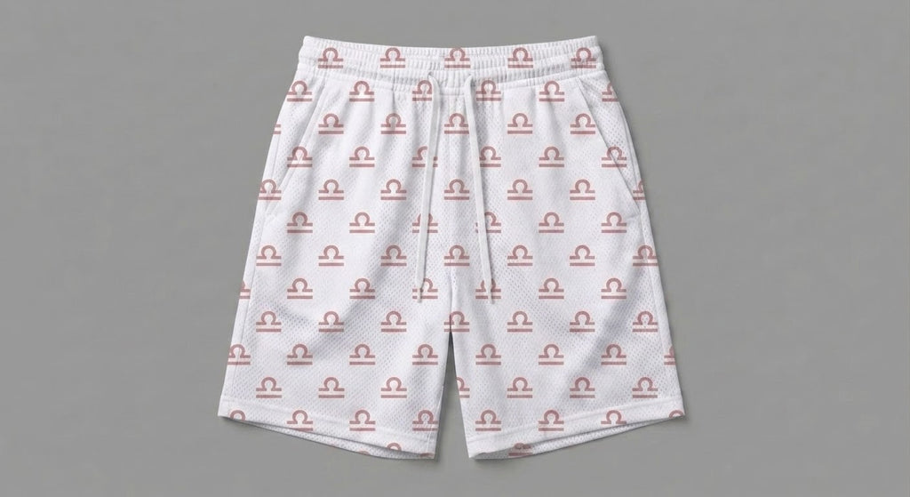 Zodiac Print Basketball Shorts