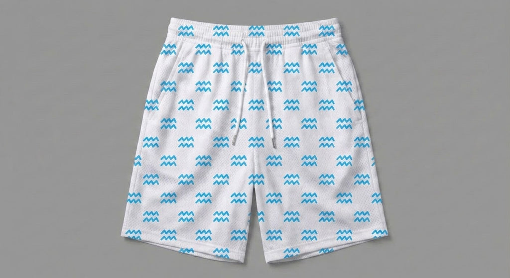 Zodiac Print Basketball Shorts
