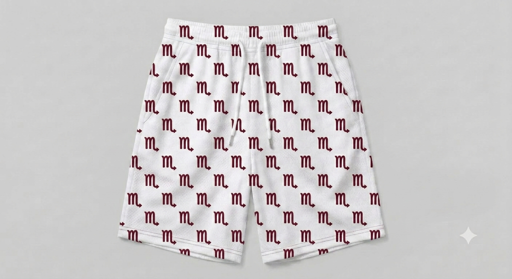 Zodiac Print Basketball Shorts