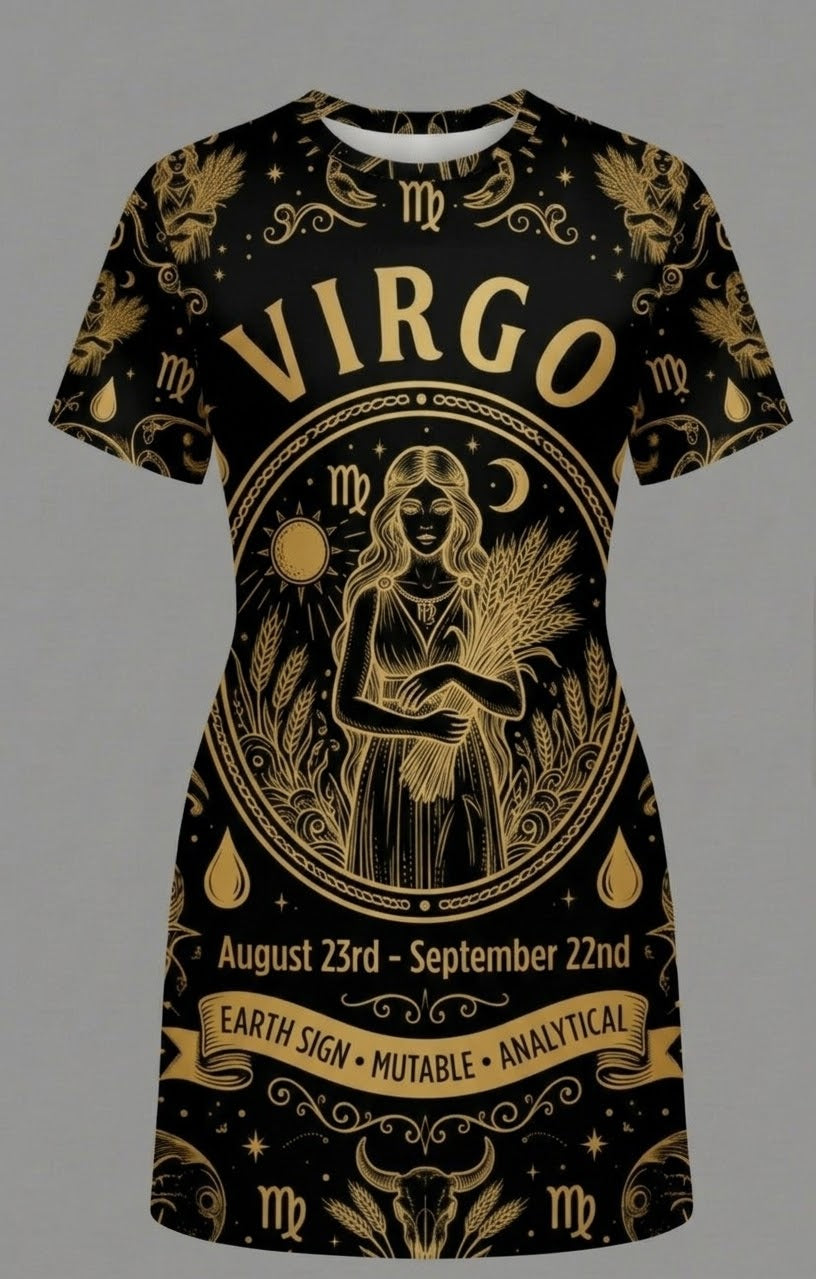 Golden Zodiac Sign Dress Collection