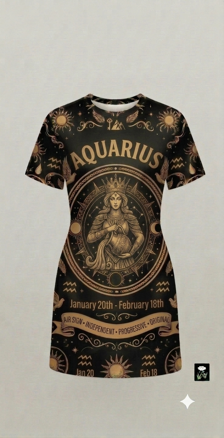 Golden Zodiac Sign Dress Collection